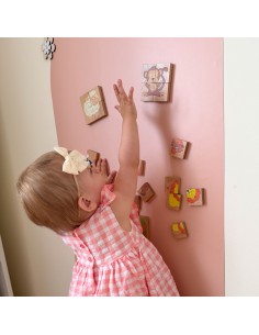 Drewniane Puzzle Magnetyczne Zwierzęta Układanka Viga Toys 2