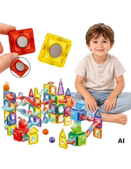 WOOPIE 3D Magnetic Blocks – Ball Track 170 pcs. Education