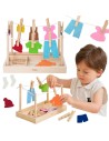 Wooden Laundry Set Dryer Montessori Clothes VIGA