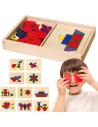 VIGA Geometrie-Mosaik Dienes-Bausteine Montessori 148 tlg.