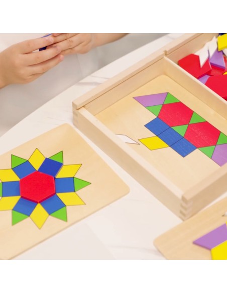 VIGA geometrinė mozaika „Dinesa“ kaladėlės Montessori 148 el.