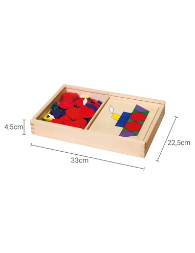 VIGA geometrinė mozaika „Dinesa“ kaladėlės Montessori 148 el.