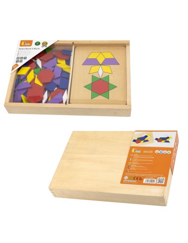 VIGA Geometrie-Mosaik Dienes-Bausteine Montessori 148 tlg.