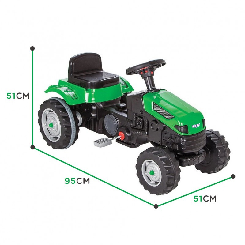 Traktor na pedały farmer gotrac ciągnik ciche koła