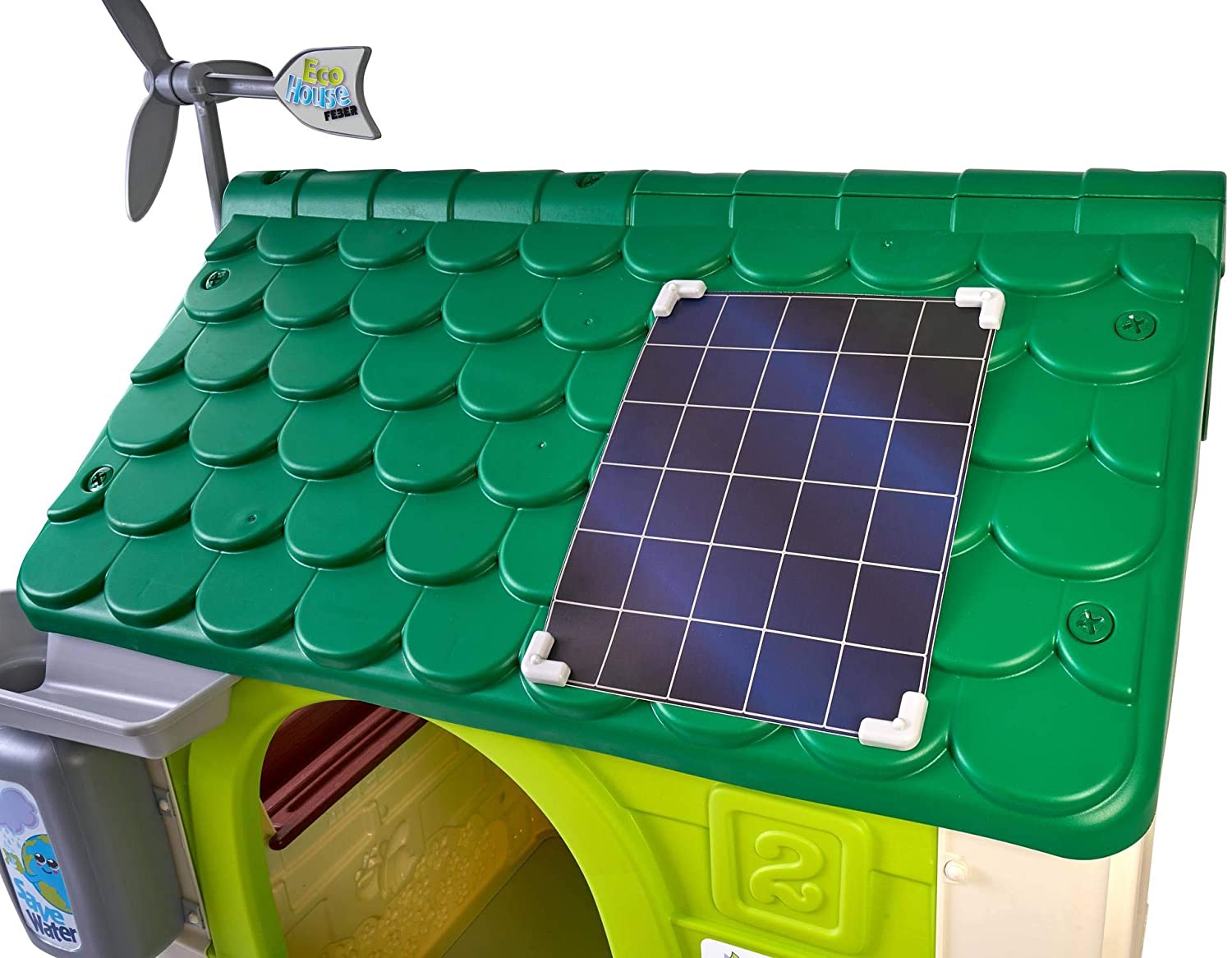 Domek ogrodowy eco karmnik segregacja odpadów imitacja panelu słonecznego