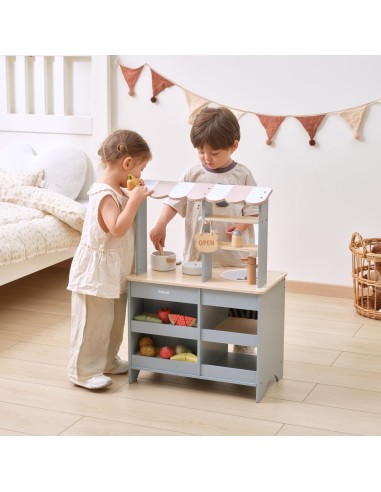 Holz-Küche und Laden 2-in-1 für Kinder VIGA PolarB