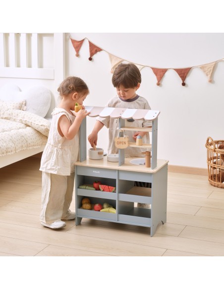 Holz-Küche und Laden 2-in-1 für Kinder VIGA PolarB