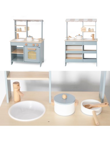 Holz-Küche und Laden 2-in-1 für Kinder VIGA PolarB