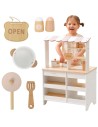 Wooden Kitchen and Shop 2 in 1 White VIGA PolarB