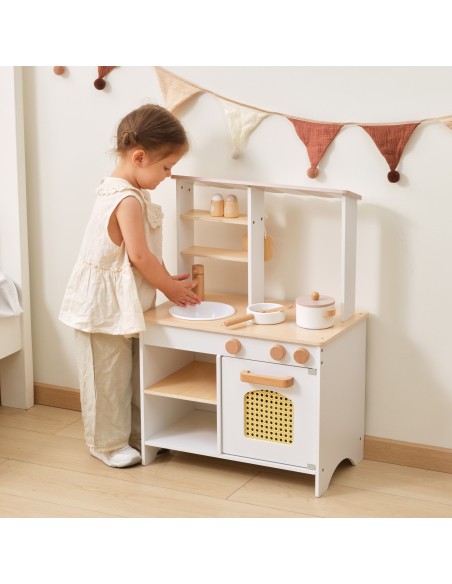 Wooden Kitchen and Shop 2 in 1 White VIGA PolarB