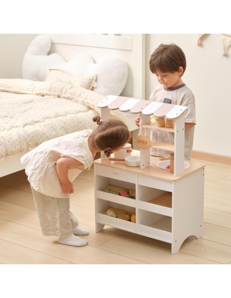 Wooden Kitchen and Shop 2 in 1 White VIGA PolarB
