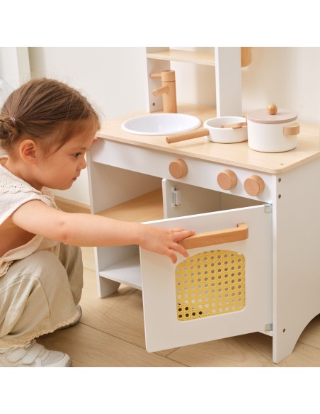 Wooden Kitchen and Shop 2 in 1 White VIGA PolarB