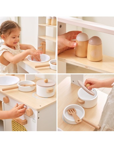 Wooden Kitchen and Shop 2 in 1 White VIGA PolarB