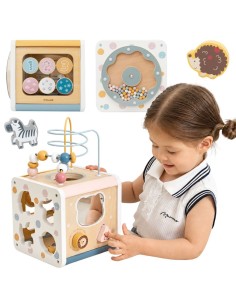 Wooden Activity Cube 7in1 VIGA PolarB 12m+