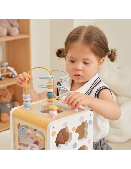 Wooden Activity Cube 7in1 VIGA PolarB 12m+