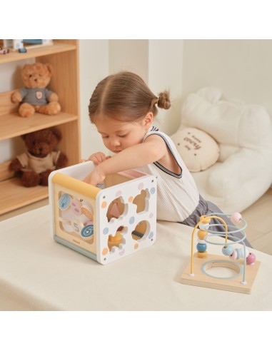 Wooden Activity Cube 7in1 VIGA PolarB 12m+