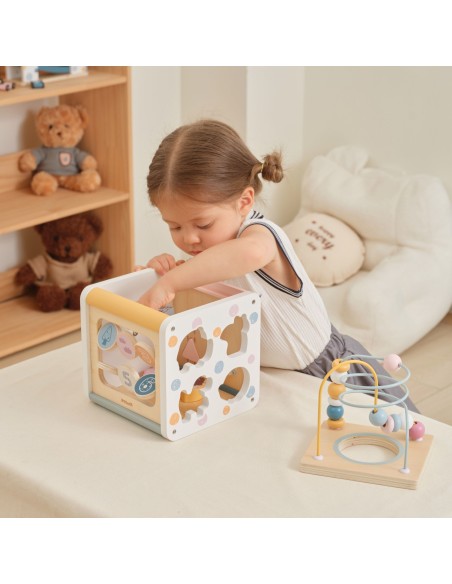 Wooden Activity Cube 7in1 VIGA PolarB 12m+
