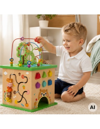 TOOKY TOY Educational Cube Sorter Maze Animal Intertwining
