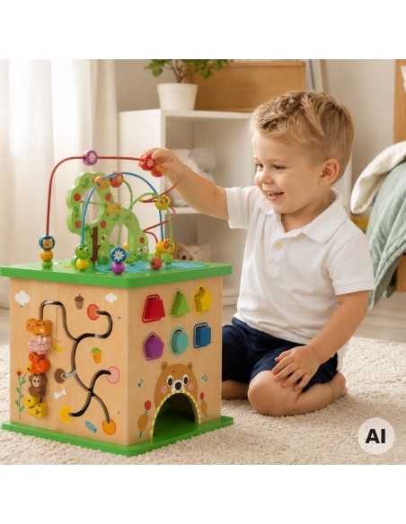TOOKY TOY Educational Cube Sorter Maze Animal Intertwining