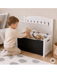 Tooky Toy Wooden Toy Chest - children's seat 2