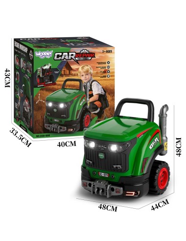 WOOPIE Interaktiver mechanischer Werkstatt-Traktor, 60 Teile - Spielzeug