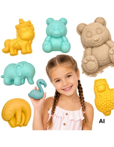 WOOPIE Sand Molds 6 pcs - Creative beach fun