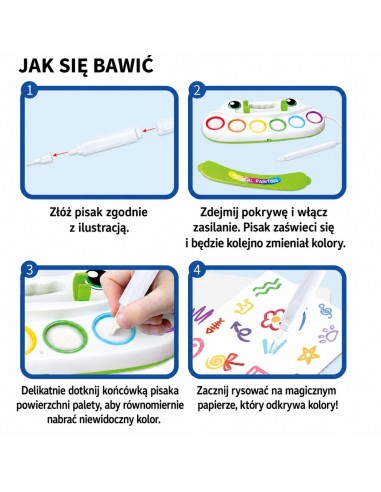 Woopie kūrybinis piešimo rinkinys vaikams - LED, antspaudai, 6 spalvos