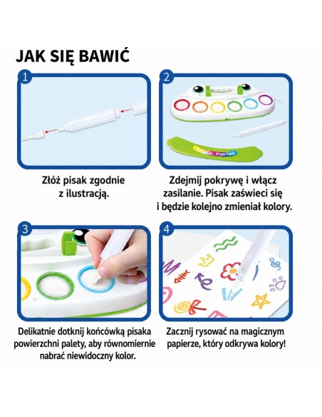 Woopie Creative Painting Set for Kids - LED, Stamps, 6 Colors
