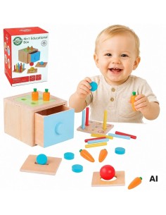 WOOPlE GREEN Lernschublade 4in1 Sorter Montessori FSC