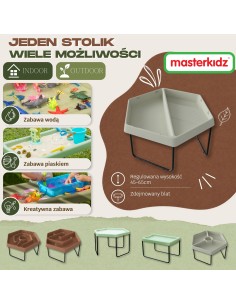Sześciokątna taca sensoryczna Masterkidz – STEM, sortowanie, nauka 2