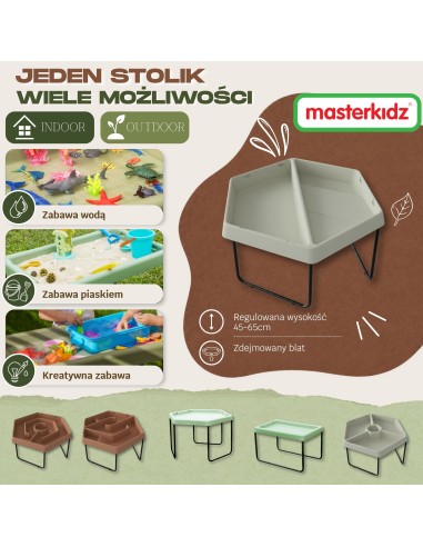 Masterkidz Hexagonal Sensory Tray – STEM, Sorting, Learning