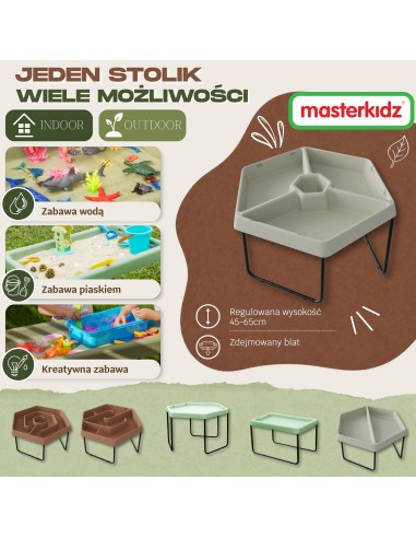 Masterkidz Hexagonal Sensory Tray – STEM, Sorting, Learning
