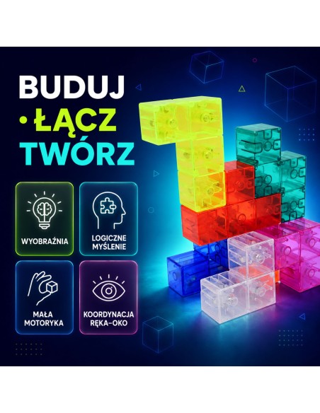 Tetris-Magnetbausteine Puzzle DIY 3D Lernspielzeug