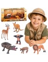 Zestaw Figurek Dzikich Zwierząt 6 el. Woopie - Safari dla Dzieci 3 lat