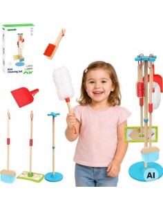 TOOKY TOY medinis valymo rinkinys vaikams, 6 vnt.