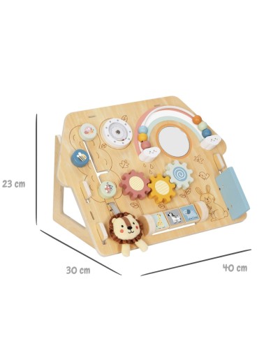 2-in-1 8-piece Classic Villages Manipulation Board - Wooden Educational Toy