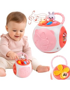 Woopie Interaktive Lernkugel Montessori Formensorter Pianinko Rosa