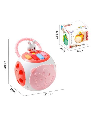 Woopie Interaktive Lernkugel Montessori Formensorter Pianinko Rosa