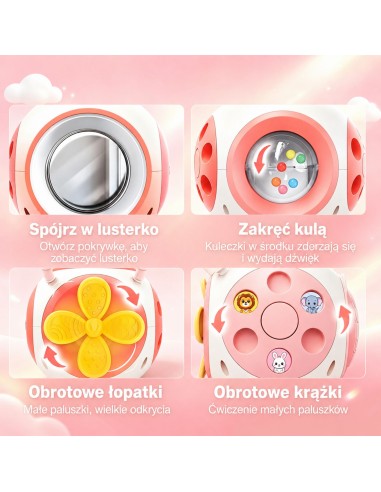 Woopie Interaktive Lernkugel Montessori Formensorter Pianinko Rosa