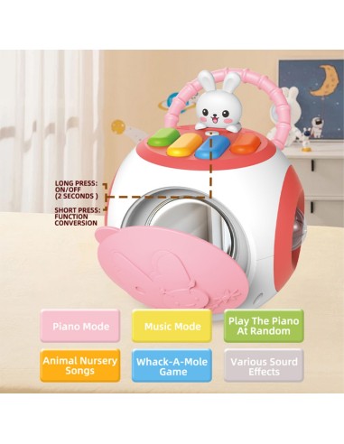 Woopie Interactive Montessori Educational Ball Sorter Piano Pink