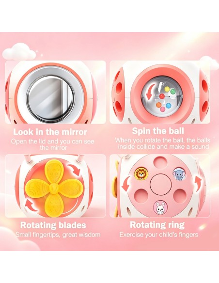 Woopie Interaktive Lernkugel Montessori Formensorter Pianinko Rosa