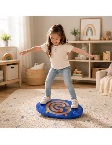 VIGA Holz-Balancierplatte mit Labyrinth – sensorisches Spielzeug