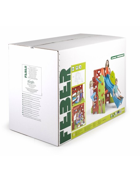 FEBER Playground with Slide and Wood House Table - Joy!