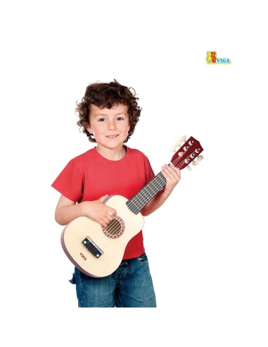 Viga medinė vaikiška gitara 21" 6 stygos - Natūrali