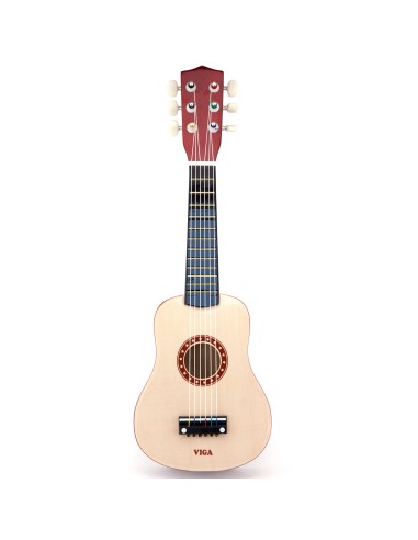 Viga medinė vaikiška gitara 21" 6 stygos - Natūrali