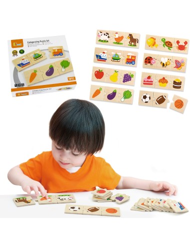 Holzlogikpuzzle Viga Toys – 24 Elemente - Lernspaß