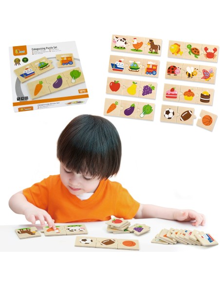 Holzlogikpuzzle Viga Toys – 24 Elemente - Lernspaß