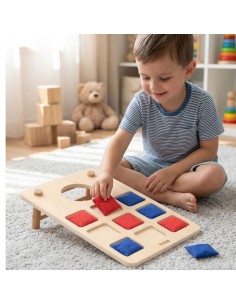 Viga Gra Zręcznościowa 2w1: Kółko-Krzyżyk i Cornhole – Super Zabawka!