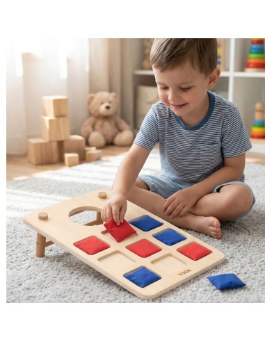 Viga Geschicklichkeitsspiel 2in1: Tic-Tac-Toe und Cornhole – Super Spiel!