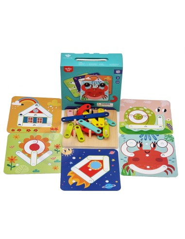 Wooden Mosaic Puzzle Tooky Toy - SEO Educational Toy